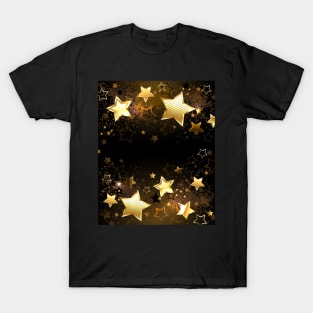 Background with golden stars T-Shirt